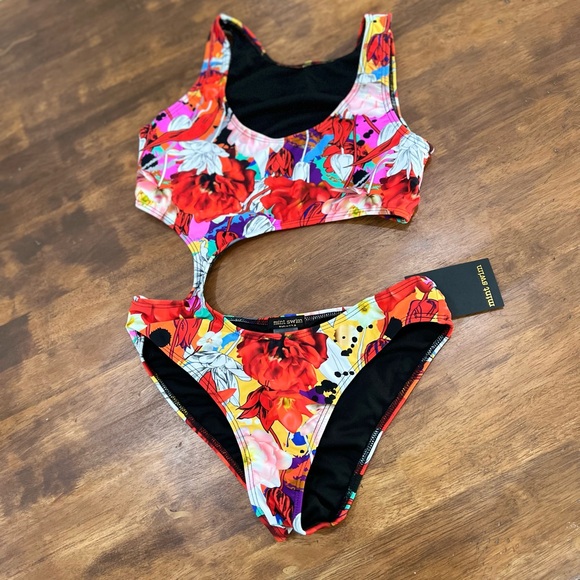 Mint Swim cutout one piece bathing suit sz Small - Picture 1 of 3